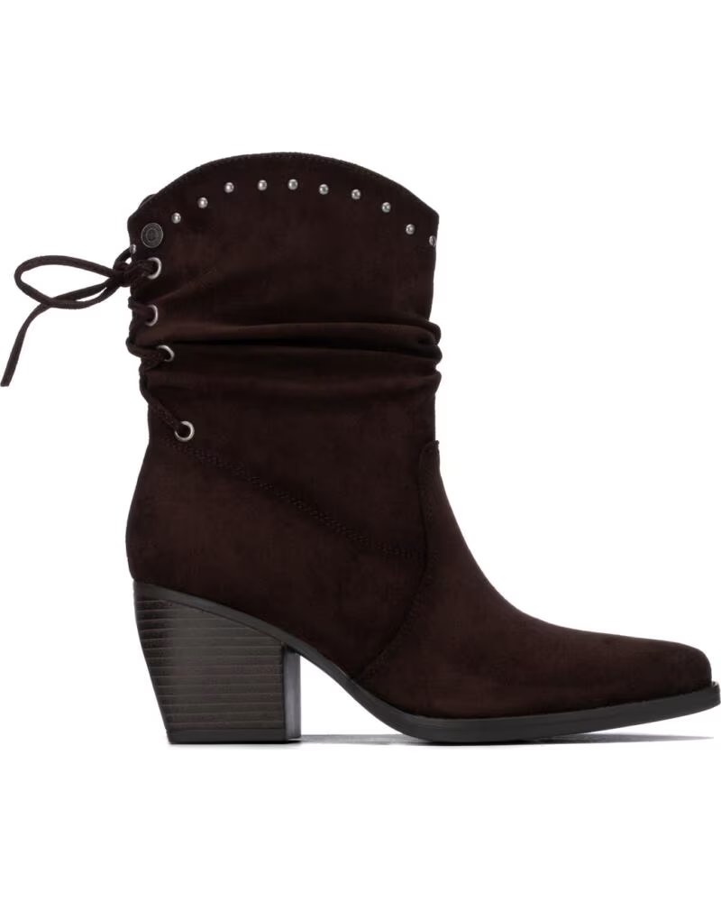REFRESH BRAUNE STIEFELETTE 176255 MIT ABSATZ UND DETAILS MARRON