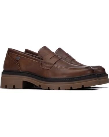 REFRESH MOCASSINS DE PLATAFORMA TRATORADA COR CAMEL