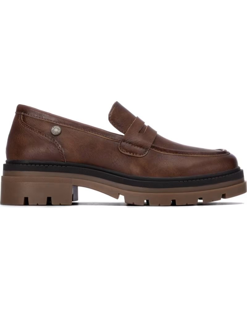 REFRESH MOCASSINS DE PLATAFORMA TRATORADA COR CAMEL