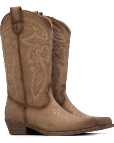 REFRESH HIGH WESTERN STYLE BOOTS 176295 IN BEIGE