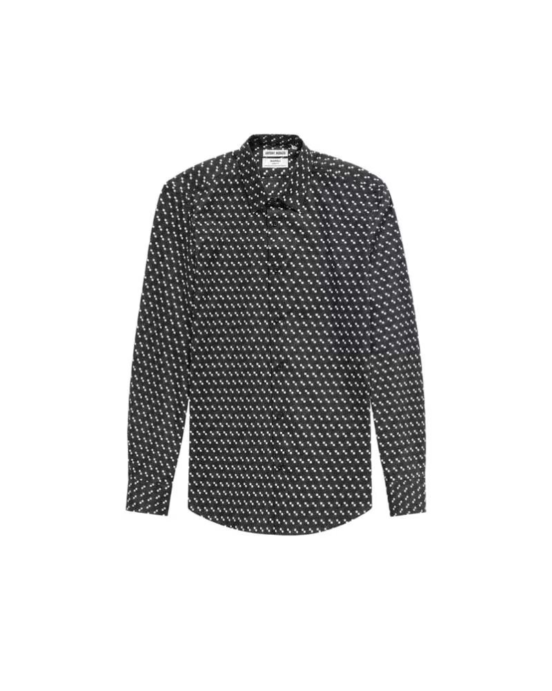ANTONY MORATO CAMICIA A MANICHE LUNGHE STAMPATA NEGRO