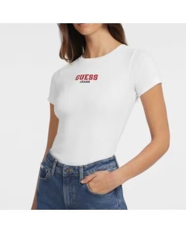 GUESS JEANS T-SHIRT MANICA CORTA W4YI64 KA0H1 BIANCO G011