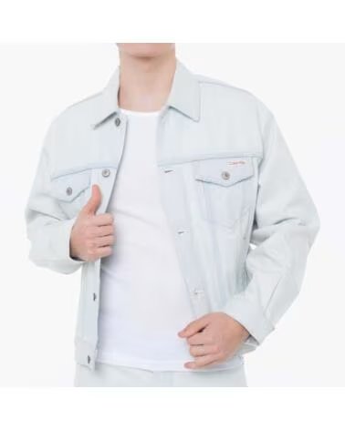 CALVIN KLEIN MEN JEANS JACKET LV04RF722G 90S BLUE VOL