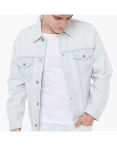 CALVIN KLEIN MEN JEANS JACKET LV04RF722G 90S BLUE VOL