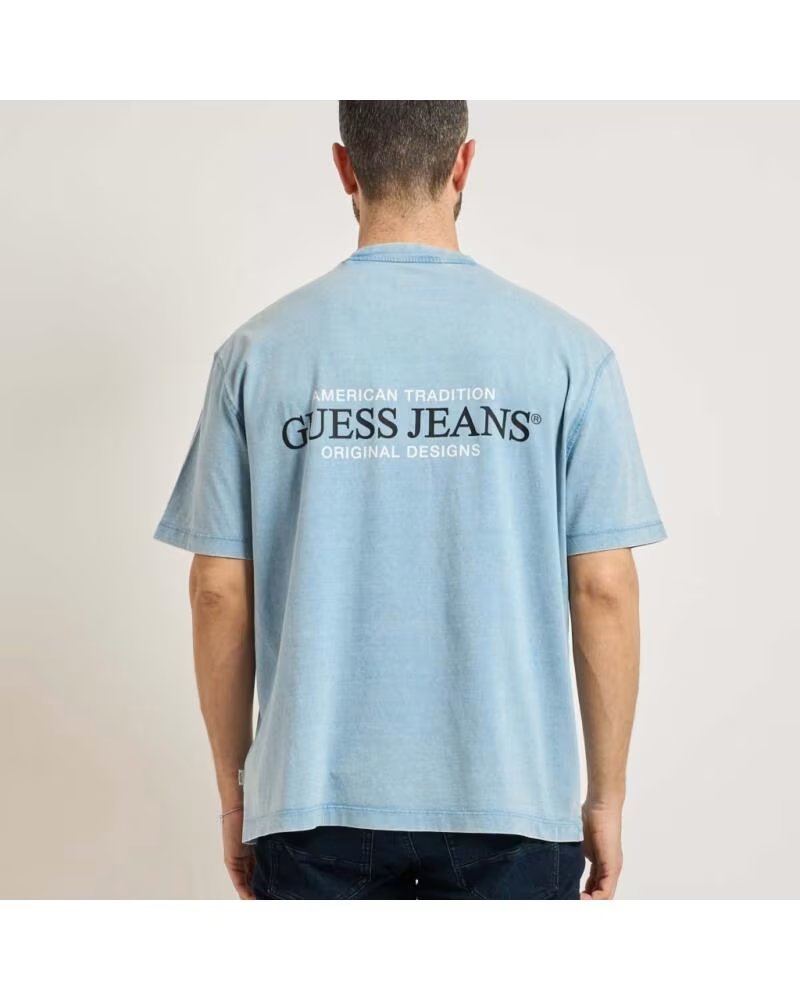 GUESS JEANS T-SHIRT UOMO M6GI75 KCTG1 BLU IDWS