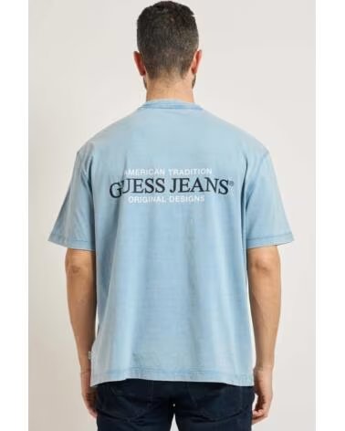 GUESS JEANS T-SHIRT UOMO M6GI75 KCTG1 BLU IDWS