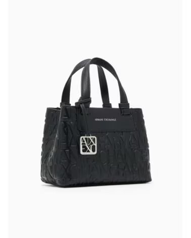 ARMANI EXCHANGE XW001576 BORSA TOTE NERA CON LOGO STAMPATO NEGRO
