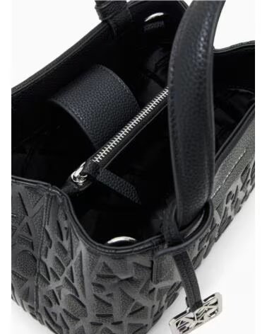 ARMANI EXCHANGE XW001576 BORSA TOTE NERA CON LOGO STAMPATO NEGRO