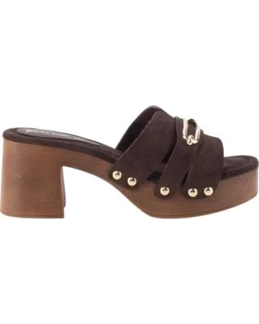 KESLEM HLG588-510 ZUECOS SALTO LARGO FIVELA MARRON