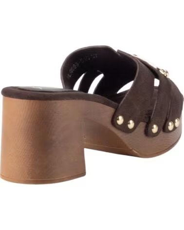 KESLEM HLG588-510 ZUECOS SALTO LARGO FIVELA MARRON