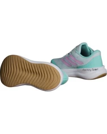 ADIDAS RUNFALCON 6 EL C VELCRO VERDE ÁGUA-ROSA PARA MENINAS AZUL