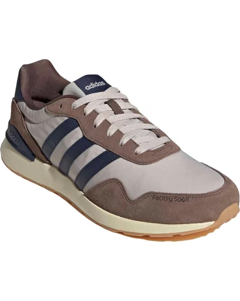 ADIDAS RUN 60S 40 UOMO BEIGE MARRONE MARINO BEIGE-MARINO