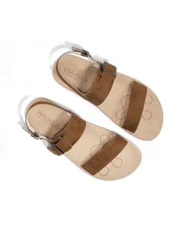 WAALS SANDÁLIA BAREFOOT ARTESANAL DUNE I MULHER CASTANHO MARRóN