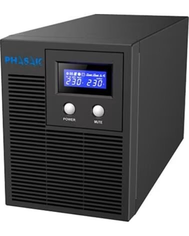 PHASAK SAI Linea Interactiva Protekt 1060 VA- 1060VA-700W- 4 Salidas- Formato Torre