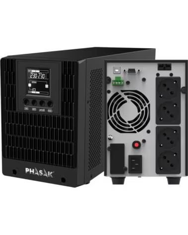 PHASAK Sai ups 2000va smart pro online 3xschuko ph 9220 2kva