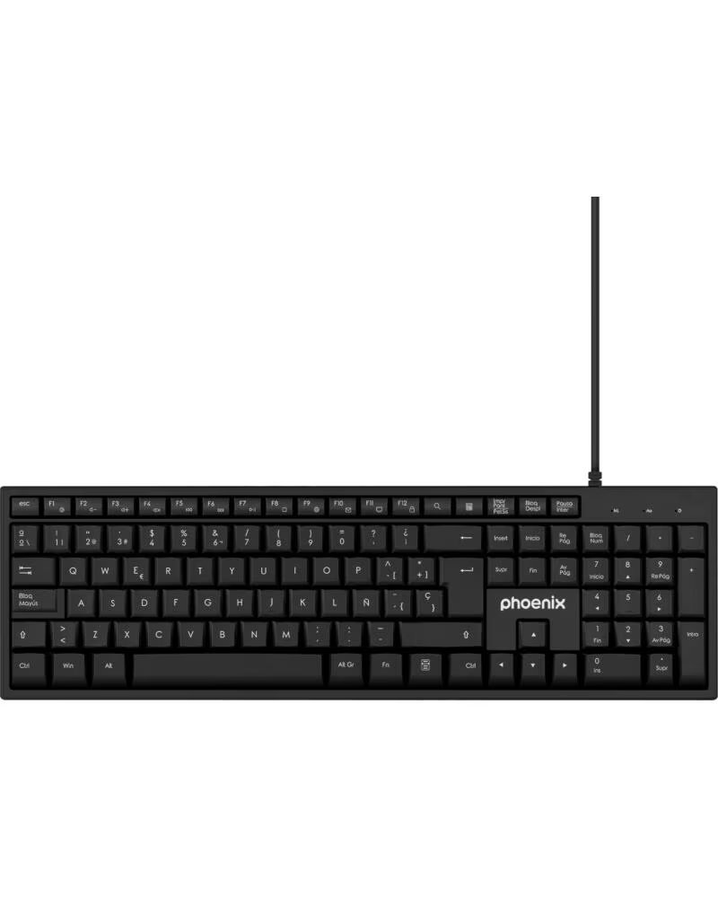 PHOENIX TECHNOLOGIES Phoenix k100 teclado multimedia usb negro qwerty oficina