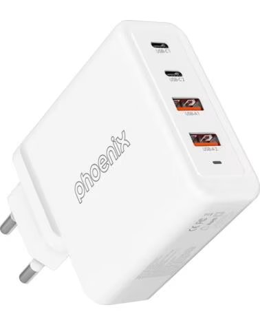 PHOENIX TECHNOLOGIES Cargador tipo c 100w gan phoenix universal para portatil tablet o smartphone carga rapida