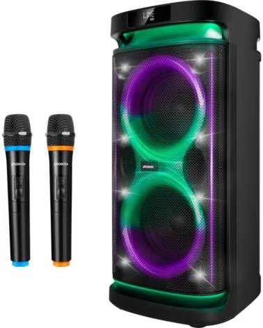 PHOENIX TECHNOLOGIES Altavoz rumbleboss xl phoenix 160w rms bateria 7000 mah funcion karaoke 2 microfonos inalambricos incluidos