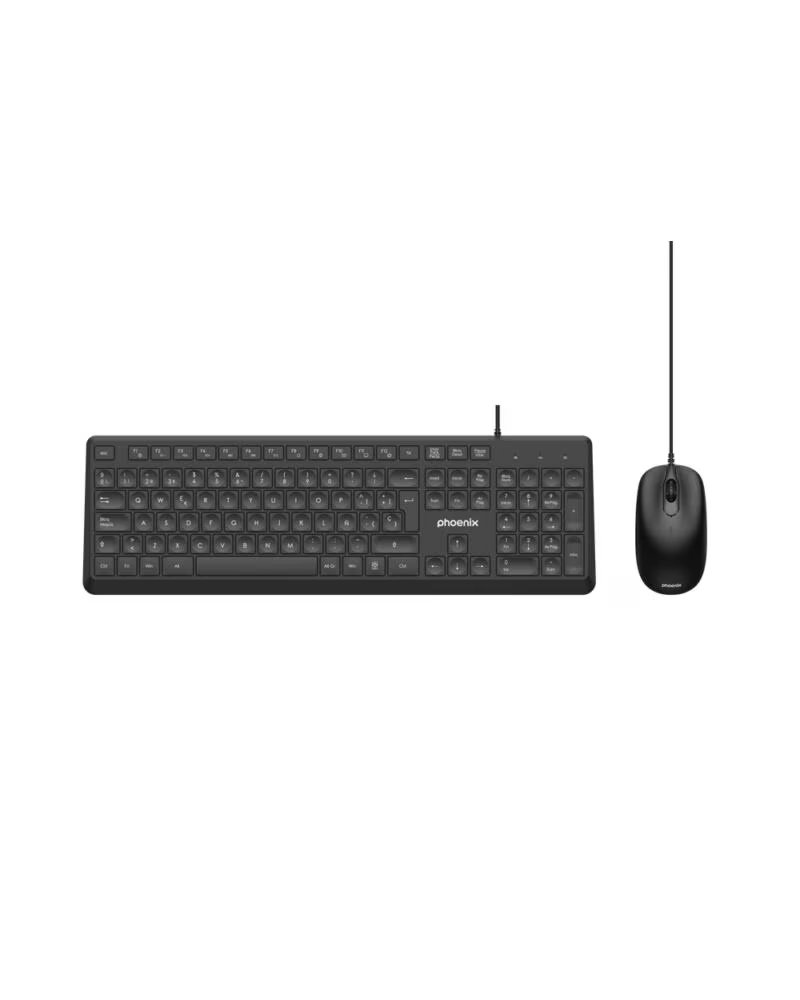 PHOENIX TECHNOLOGIES Phoenix combo teclado multimedia raton con cable usb 1200dpi
