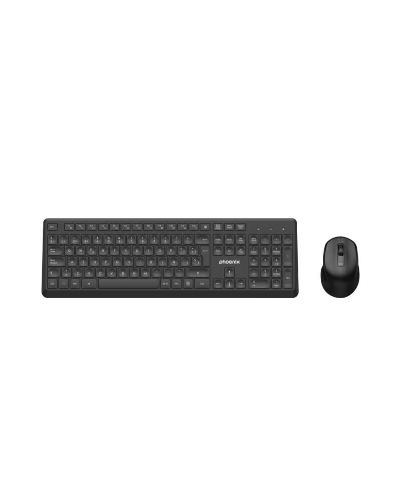 PHOENIX TECHNOLOGIES Phoenix combo teclado multimedia raton inalambrico con receptor usb 1600dpi
