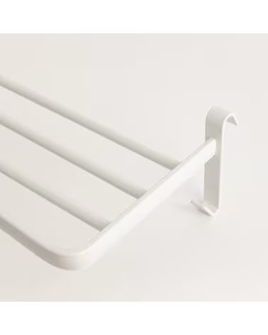YOEVU repisa blanca con ganchos compatible con toalleros electricos