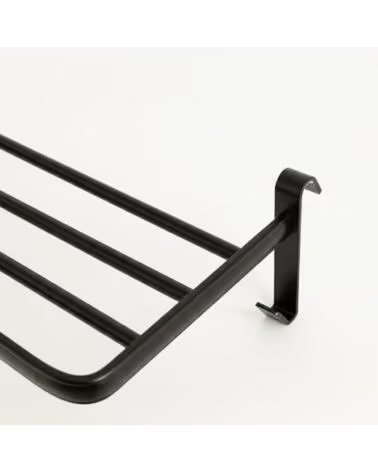 YOEVU repisa negra con ganchos compatible con toalleros electricos