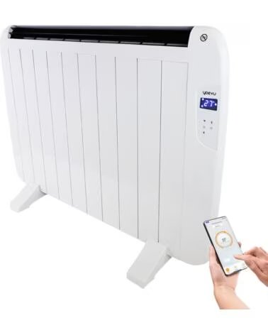 YOEVU radiador electrico bajo consumo - 10 elementos - 1500 w - temporizador - programable - mando a distancia - pantalla lcd - 