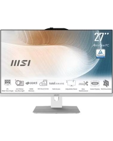 MSI Ordenador all in one am272p - 1053es i7 - 150u 16gb ssd 512gb 27 pulgadas