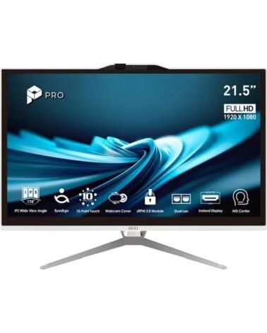 MSI Ordenador all in one pro ap222t - 606xeu i3 - 14100 - 8gb - ssd 512gb - 21 5 pulgadas - freedos