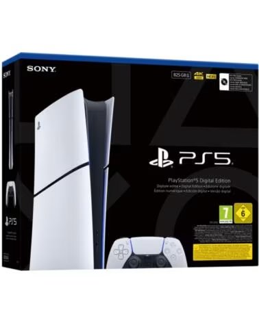 SONY Consola Playstation 5 - PS5 Slim Digital 825GB- Incluye Mando Dual Sense- Chassis E