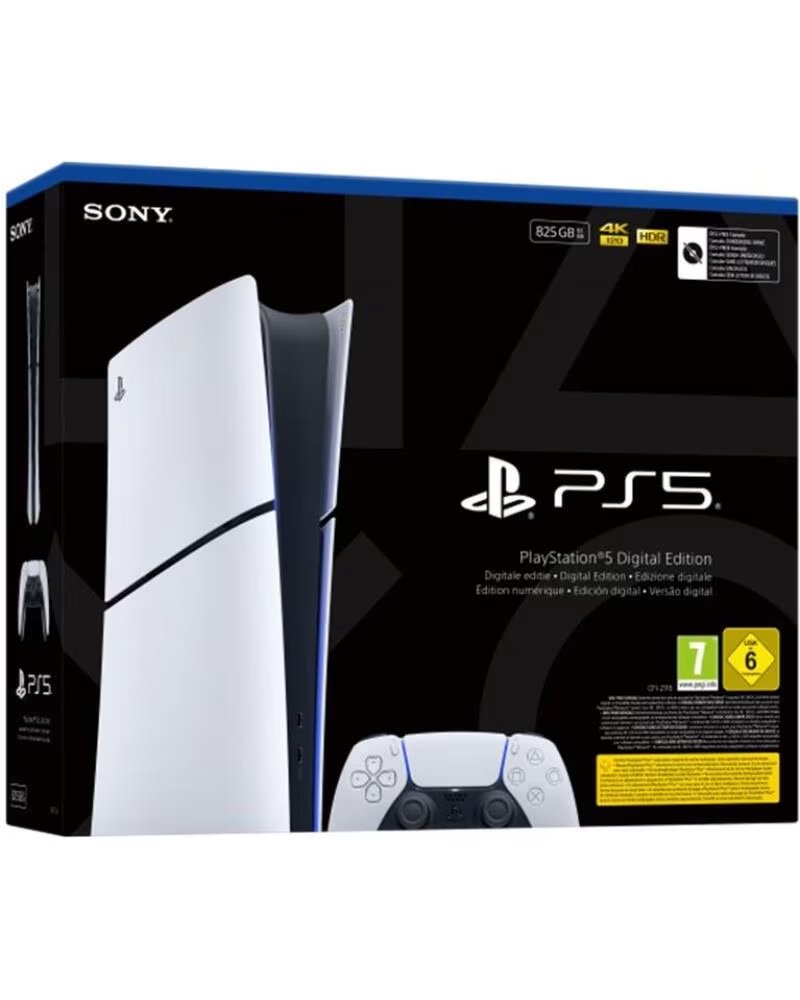 SONY Consola Playstation 5 - PS5 Slim Digital 825GB- Incluye Mando Dual Sense- Chassis E