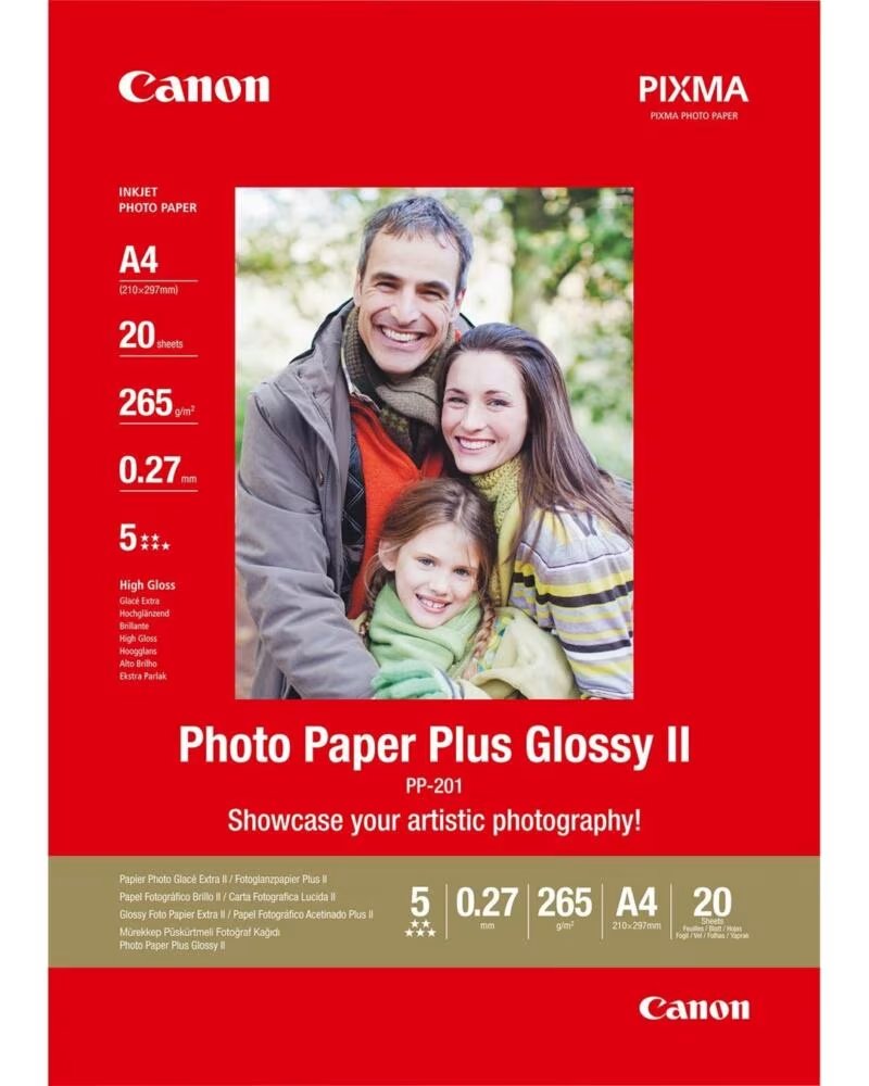 CANON Papel fotografico 2311b019 brillo ii plus pp - 201 a4 - 20 hojas