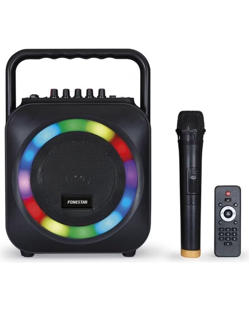 FONESTAR Altavoz portatil box - 35led bluetooth - karaoke - usb - sd - microfono inalambrico - 35w rms
