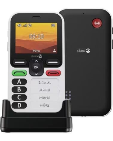 DORO Telefono movil leva x10 - 2 4 pulgadas - 4g - blanco - negro