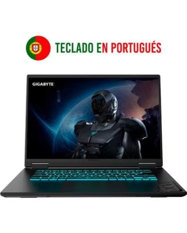 GIGABYTE Portatil a16 3vhk3pt864sd r7 - 260 - 32gb - ssd 1tb - rtx 5060 8gb - 16 pulgadaswuxga - freedos portugues