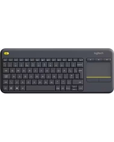 LOGITECH Teclado k400 plus touch keyboard negro wireless inalambrico