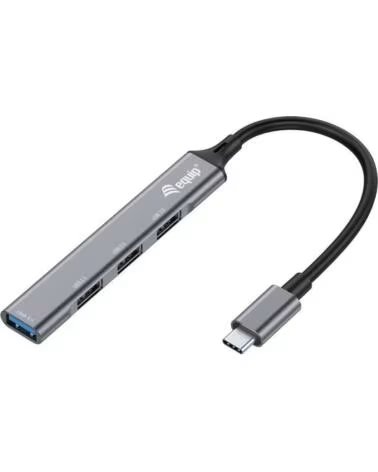 EQUIP Hub usb tipo c life 1 x usb tipo c - 3 x usb 2 0 - aluminio
