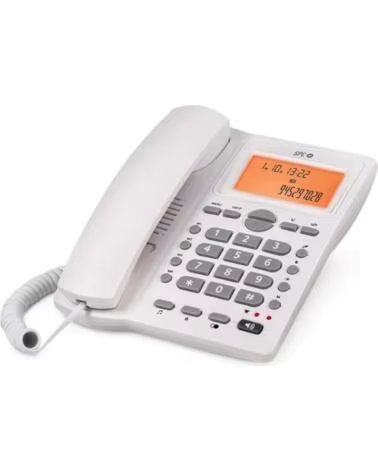 SPC Telefono fijo office id 2 blanco mute - 24 melodias - tecla r - 4 memorias directas
