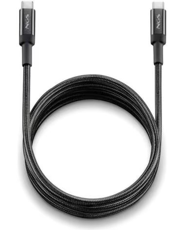 NGS Cable usb tipo c knot 100w - 2 2m - macho - macho - negro