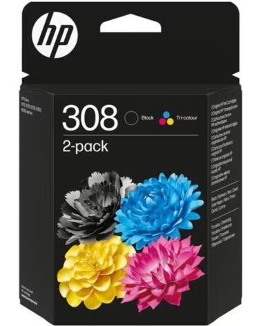 HP Pack cartuchos tinta 308 negra - tricolor