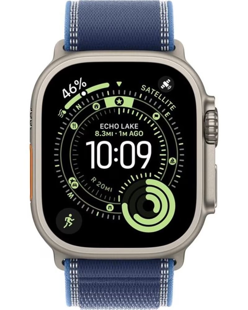 APPLE Watch Ultra 3- GPS- Cellular- 49mm- Caja de Titanio Natural- Correa Loop Trail Azul-azul brillante S-M