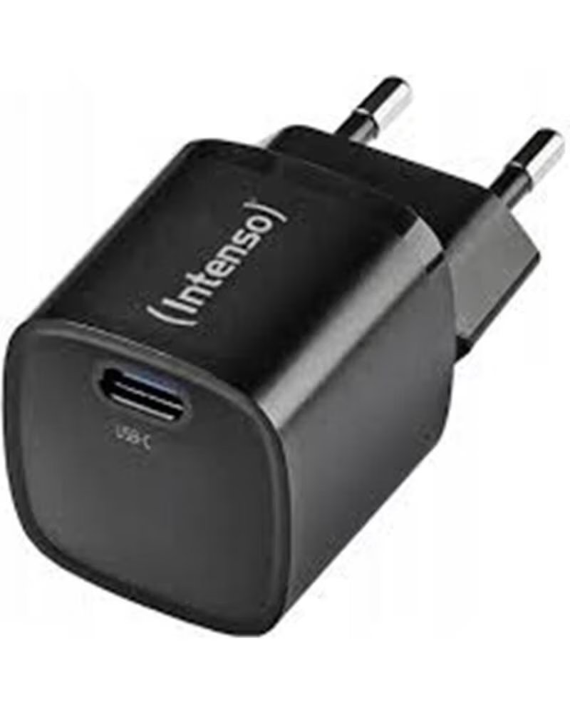 INTENSO Cargador pared GaN W30C² USB-C Negro