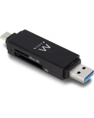 EWENT Lector de tarjetas compacto usb 3 1 gen 1 tipo c - tipo a