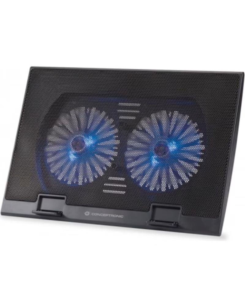 CONCEPTRONIC Base refrigeracion para portatiles 2 ventiladores 125mm hasta 17 pulgadas