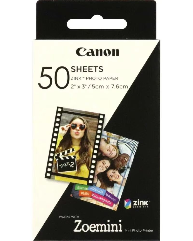 CANON Papel fotografico zp - 2030 50 hojas zink para zoemini