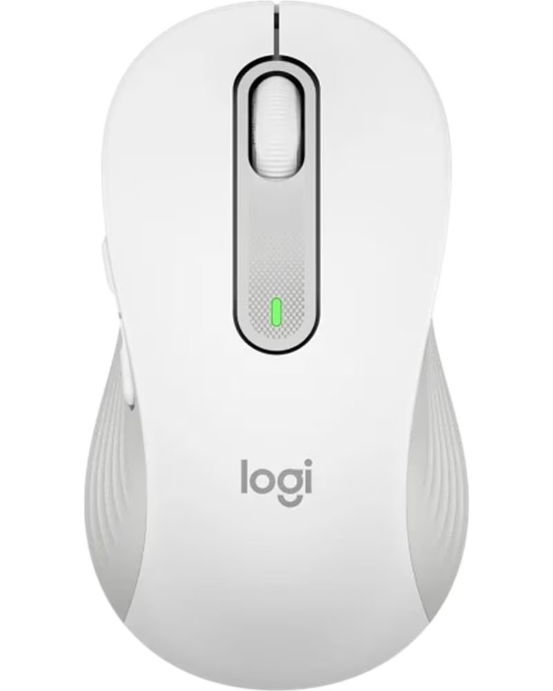 LOGITECH Mouse raton m650 grande optico wireless inalambrico blanco crudo