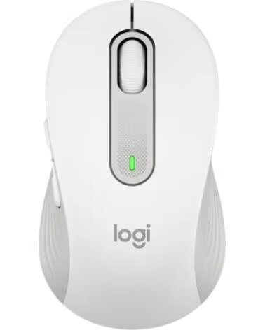 LOGITECH Mouse raton m650 mediano optico wireless inalambrico blanco crudo