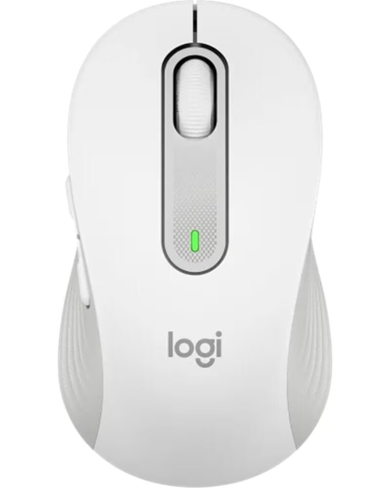 LOGITECH Mouse raton m650 mediano optico wireless inalambrico blanco crudo
