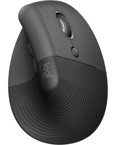 LOGITECH Mouse raton vertical lift 6 botones 4000 dpi wireless inalambrico grafito