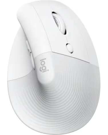 LOGITECH Mouse raton vertical lift 6 botones 4000 dpi wireless inalambrico blanco crudo